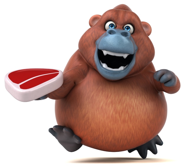 Zabawny orangutan - ilustracja 3D