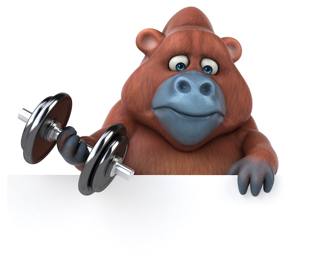 Zabawny orangutan - ilustracja 3D