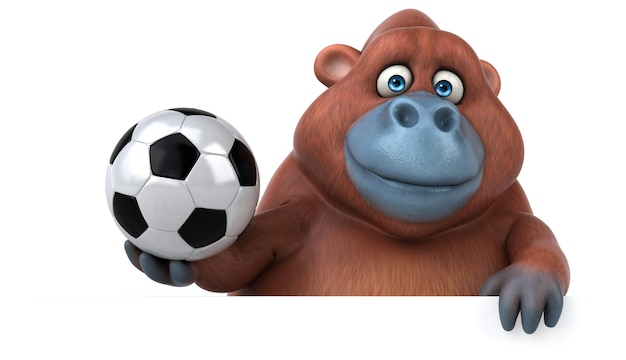 Zabawny orangutan - ilustracja 3D