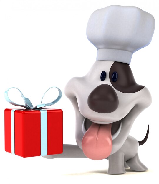 Zabawny pies - 3D ilustracji