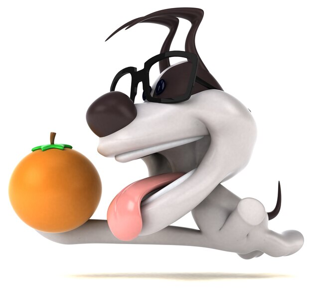 Zabawny pies - 3D ilustracji