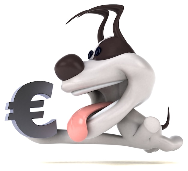 Zabawny pies - ilustracja 3D