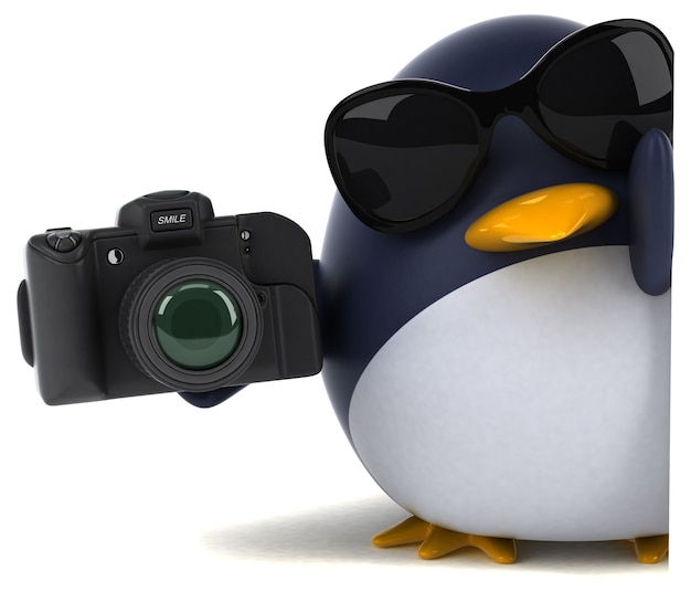 Zdjęcie zabawny pingwin - postać 3d