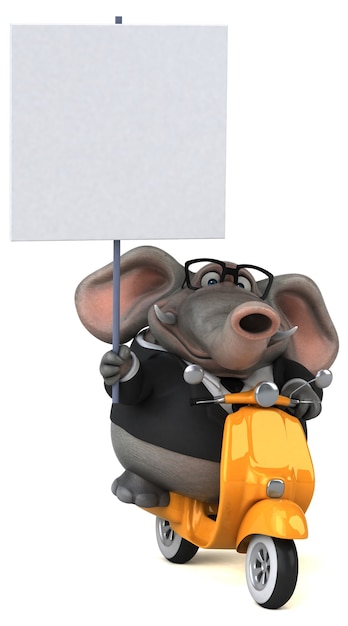 Zabawny słoń - ilustracja 3D