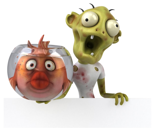 Zabawny Zombie - Ilustracja 3d