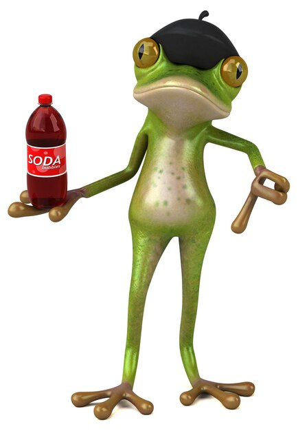 Zabawy francuska żaby 3D ilustracja