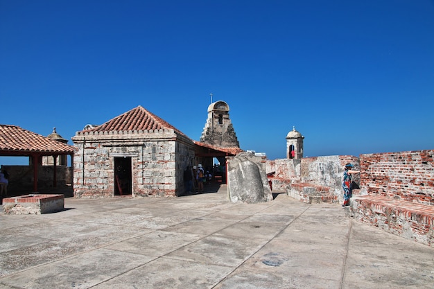 Zabytkowa twierdza Castillo de San Felipe w Kartagenie w Kolumbii