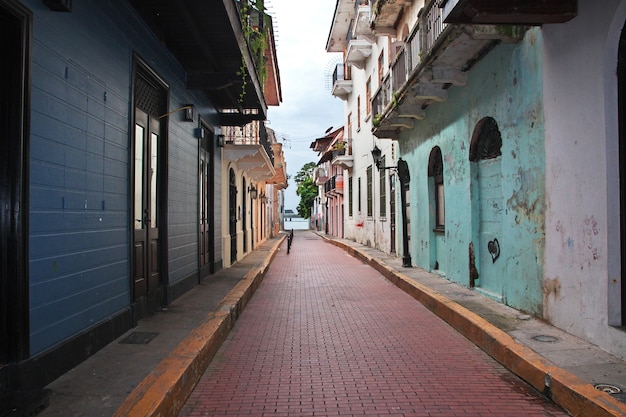 Zabytkowa ulica w Casco Viejo w mieście Panama, Ameryka Środkowa