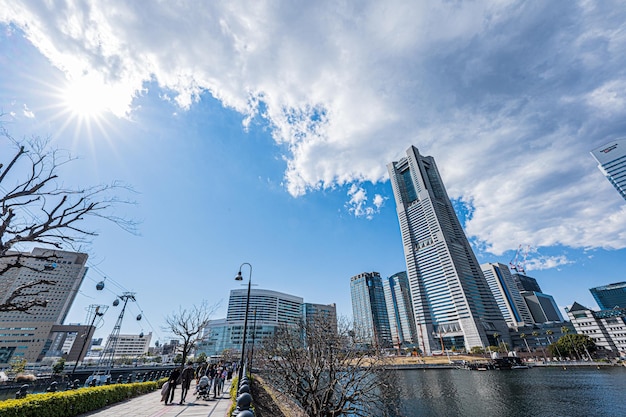 Zabytkowa wieża Yokohama minatomirai