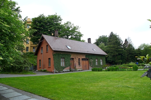 Zabytkowy dom w mieście Bergen w Norwegii