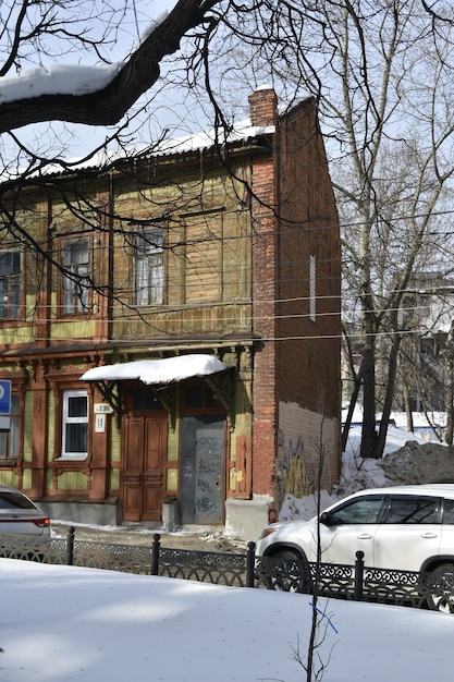 Zabytkowy stary dom. Niżny Nowogród