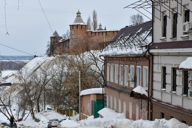 Zabytkowy stary dom. Niżny Nowogród