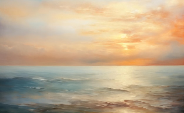 Zachód słońca, łódź oceaniczna, głęboki panoramiczny horyzont naftowy.