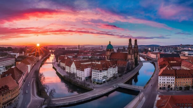 Zachód słońca nad Heidelbergiem