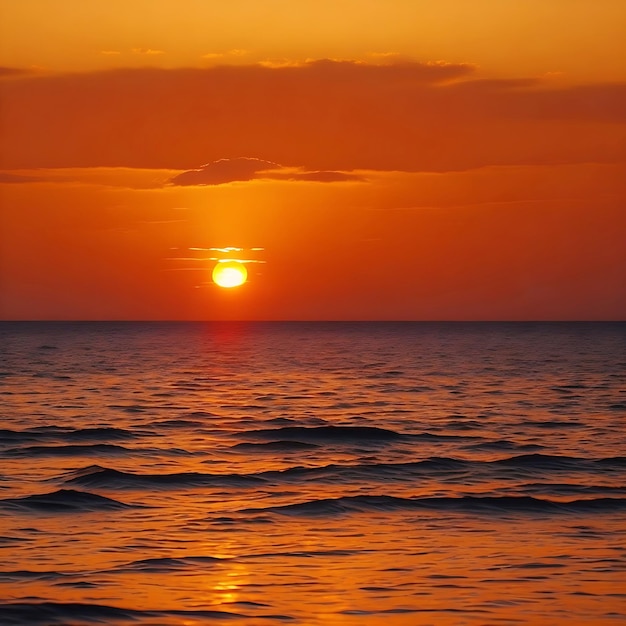 Zdjęcie zachód słońca nad morzem