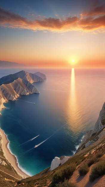 Zachód słońca w Gibraltarze.
