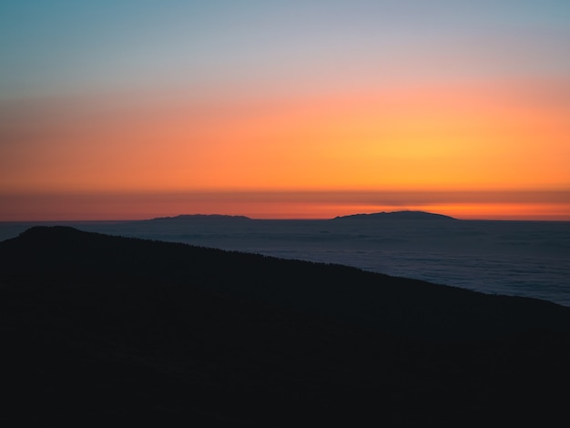 Zachód słońca w Parku Narodowym Teide