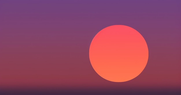 Zachód słońca z fioletowym i pomarańczowym tłem