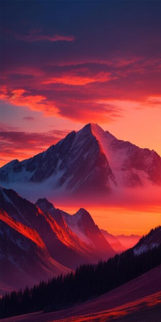 zachody słońca w górach