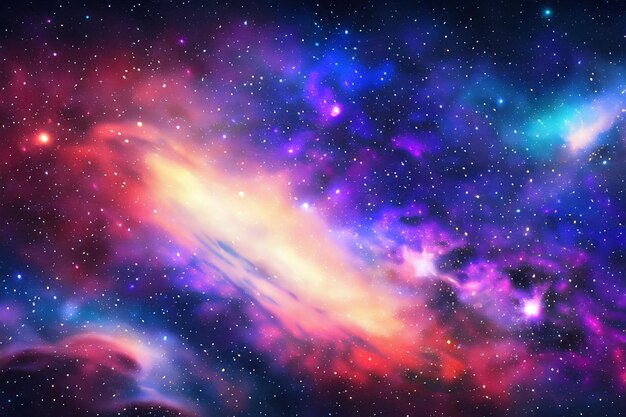 Zdjęcie zachwycając duszę pięknym widokiem magicznej galaktyki, gdzie kosmiczne zaklęcia