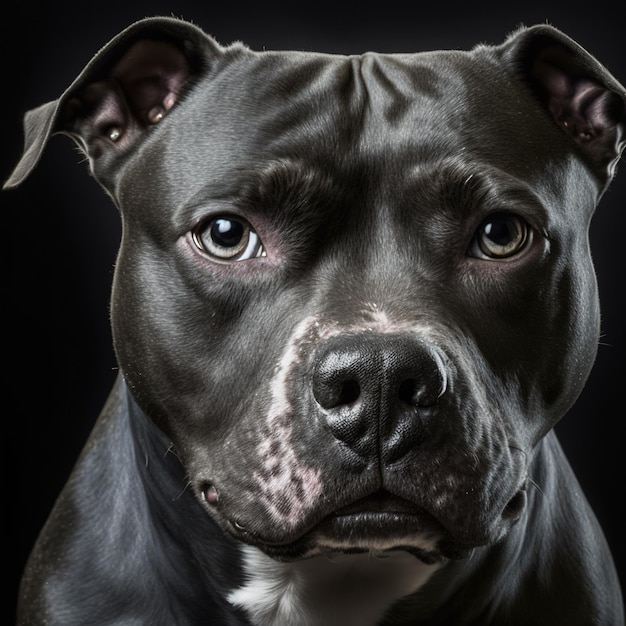 Zachwycający Portret Psa Staffordshire Bull Terrier Na Odosobnionym Tle