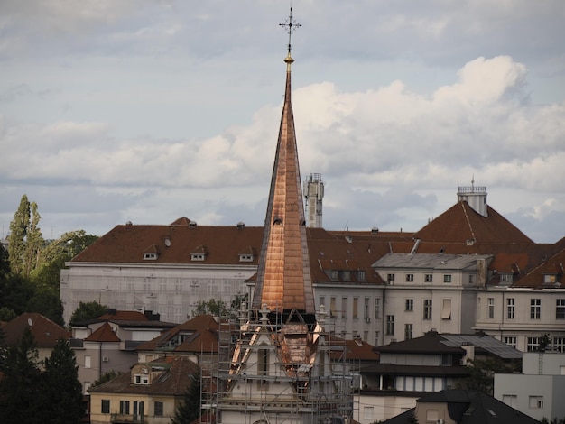 Zagrzeb Chorwacja architektura miasto miasto budynek Widok z wieży zegarowej