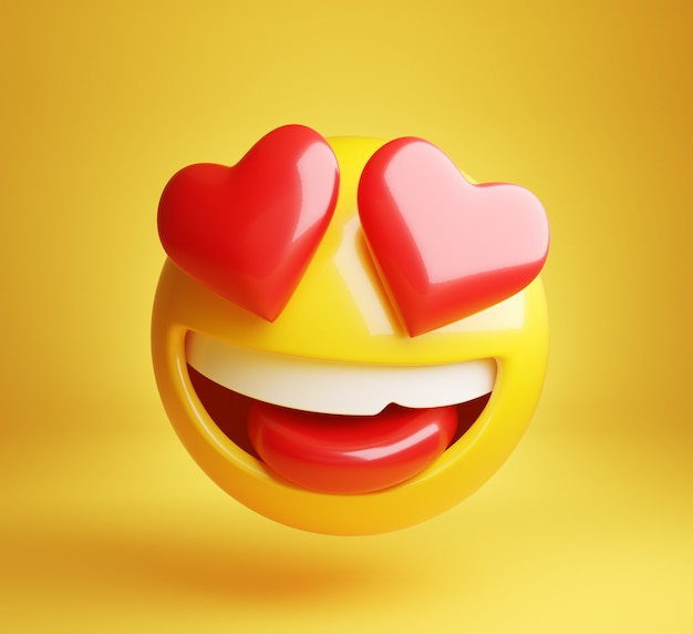 Zakochać Się Emoji 3d