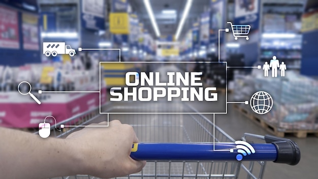 Zakupy online Koncepcja zakupów cyfrowych online