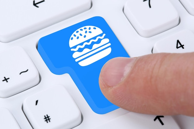 Zamawianie hamburgera cheeseburger online fast food zamów dostawę fastfood internet