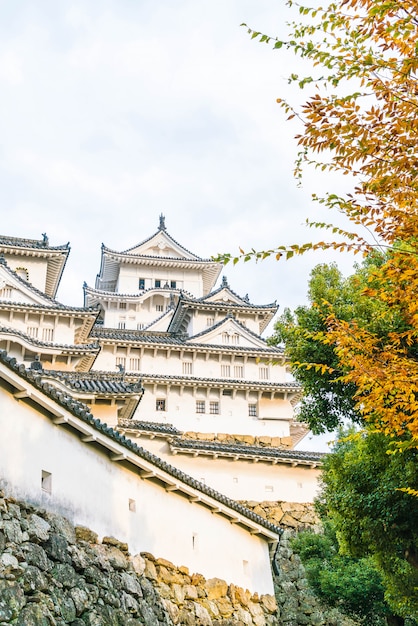 Zdjęcie zamek himeji w prefekturze hyogo, japonia, światowego dziedzictwa unesco