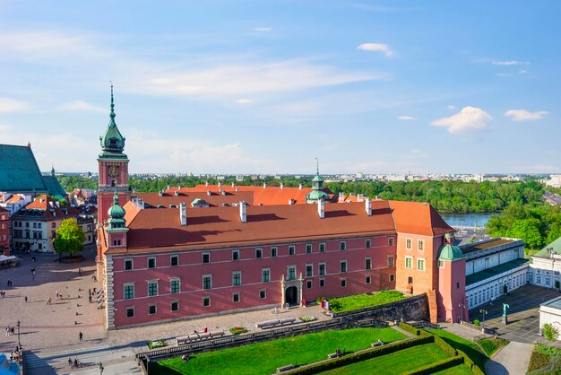 Zamek Królewski na Starym Mieście w Warszawie z góry