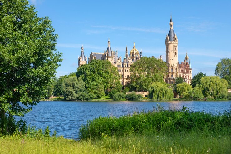 Zdjęcie zamek schwerin lub pałac schweriner schloss