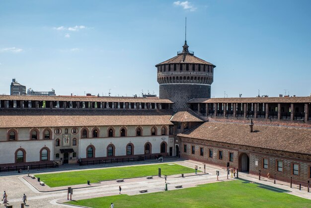 Zamek Sforzów Castello Sforzesco w Mediolanie we Włoszech