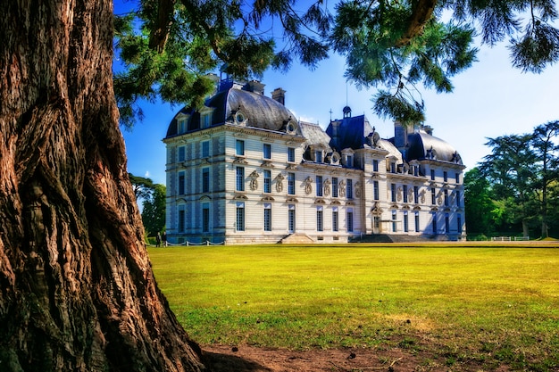 Zamki doliny Loary, elegancka Cheverny z pięknym parkiem. Francja