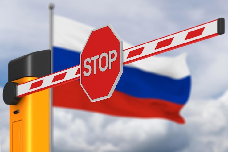 Zdjęcie zamknięta automatyczna bariera na tle nieba ilustracja 3d