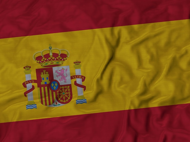 Zdjęcie zamknij się flaga potargane hiszpania