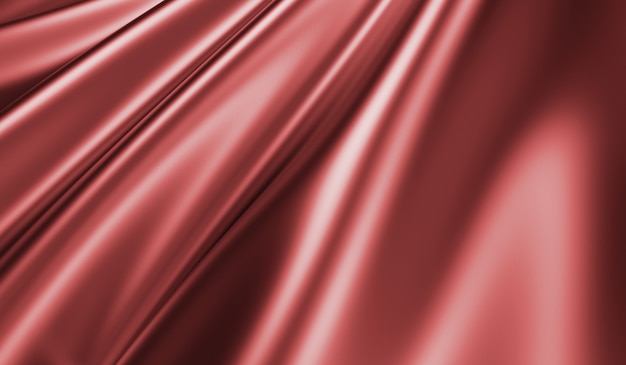 Zamknij widok na Rippled Red Silk Fabric