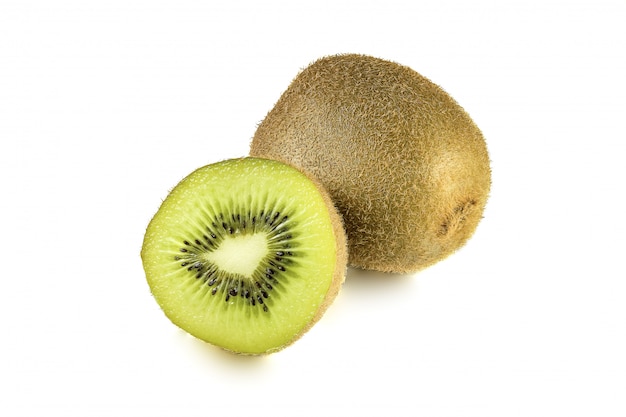 Zdjęcie zamyka w górę makro- kiwi owocowych plasterków ciie odosobnionego