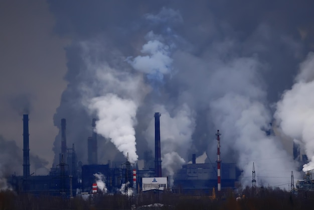 Zdjęcie zanieczyszczenie krajobrazu zakładu metalurgicznego