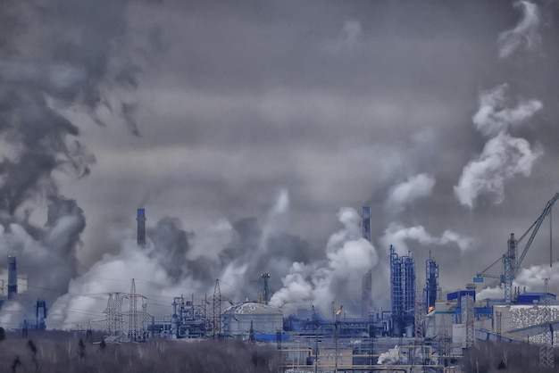 zanieczyszczenie powietrza w zakładach przemysłu chemicznego