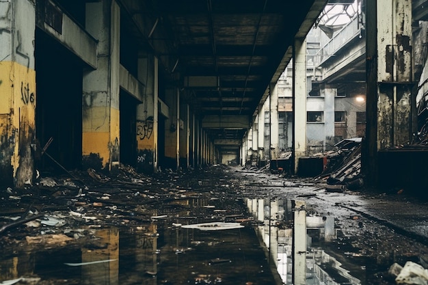 Zdjęcie zanikające echa melancholijne piękno miejskiego rozkładu