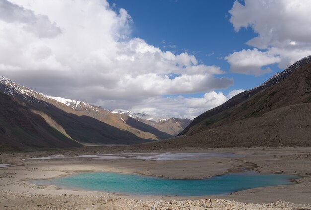 Zanskar Krajobrazowy Widok Z Himalaje Górami W Jammu & Kaszmir, India