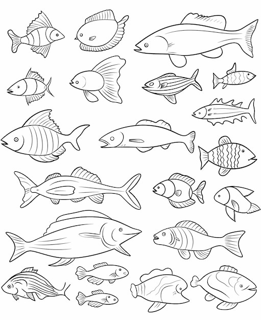 Zanurz się w zabawne kolory z 25 kreskówkowymi zwierzętami morskimi i grubymi liniami