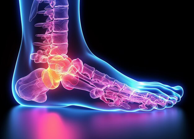 Zdjęcie zapalenie stawów stopy ból i koncepcja opieki zdrowotnej