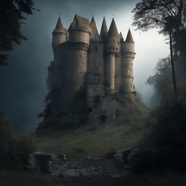 Zapomniana forteca Enigmatyczny zamek Ukryte przejście zaprasza odważnych