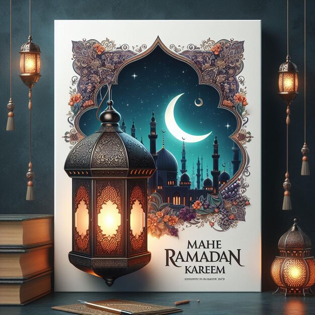 Zaprojektował islamską ilustrację dla Mahe Ramadan Kareem i Eid ul Fitr