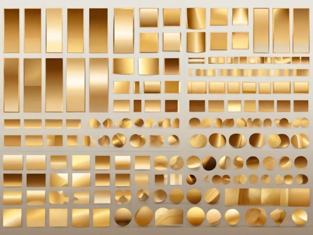 Zaprojektuj szeroki asortyment fascynujących złotych gradientów skrupulatnie dostosowanych do wektorów, aby