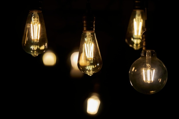 Żarówki w stylu retro Lampy Edisona we wnętrzu żarówka