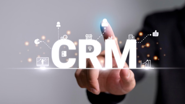 Zarządzanie relacjami z klientami CRM Business Internet Techology Concept