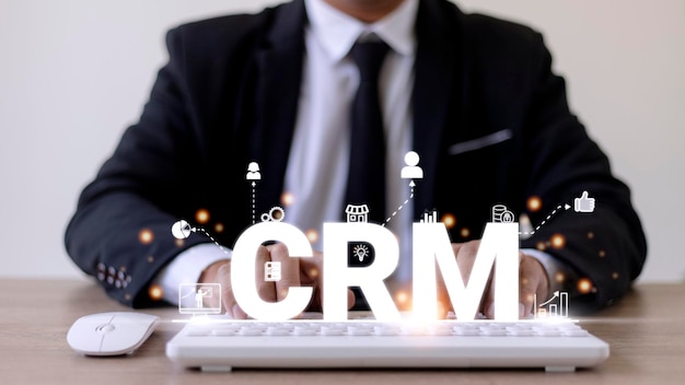 Zarządzanie relacjami z klientami CRM Business Internet Techology Concept